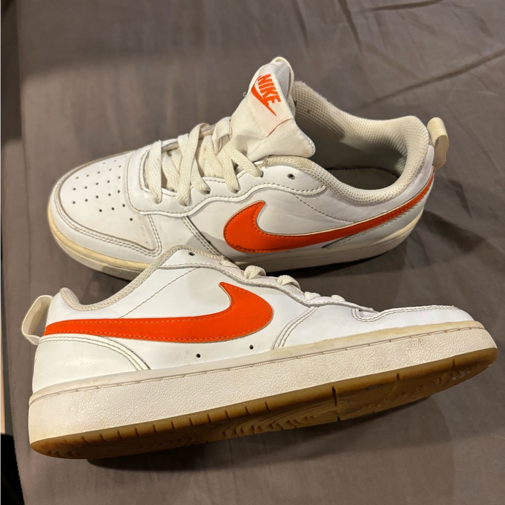 Nike White and Orange Sneakers